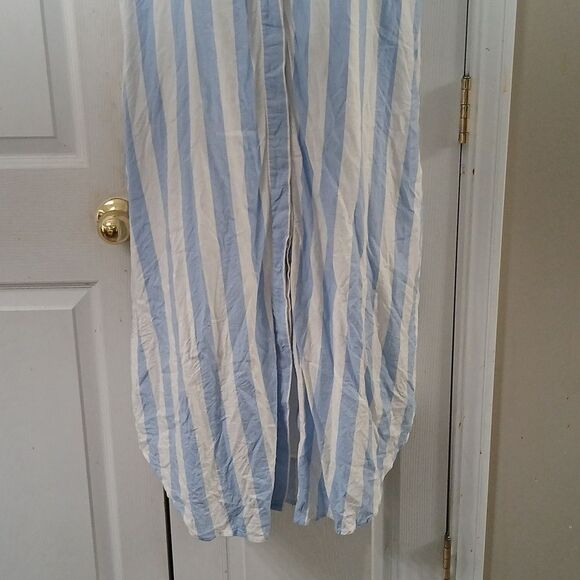 Ann Taylor weekend Linen Blend midi pocket dress Oversized Sz 14 EUC - Picture 2 of 8